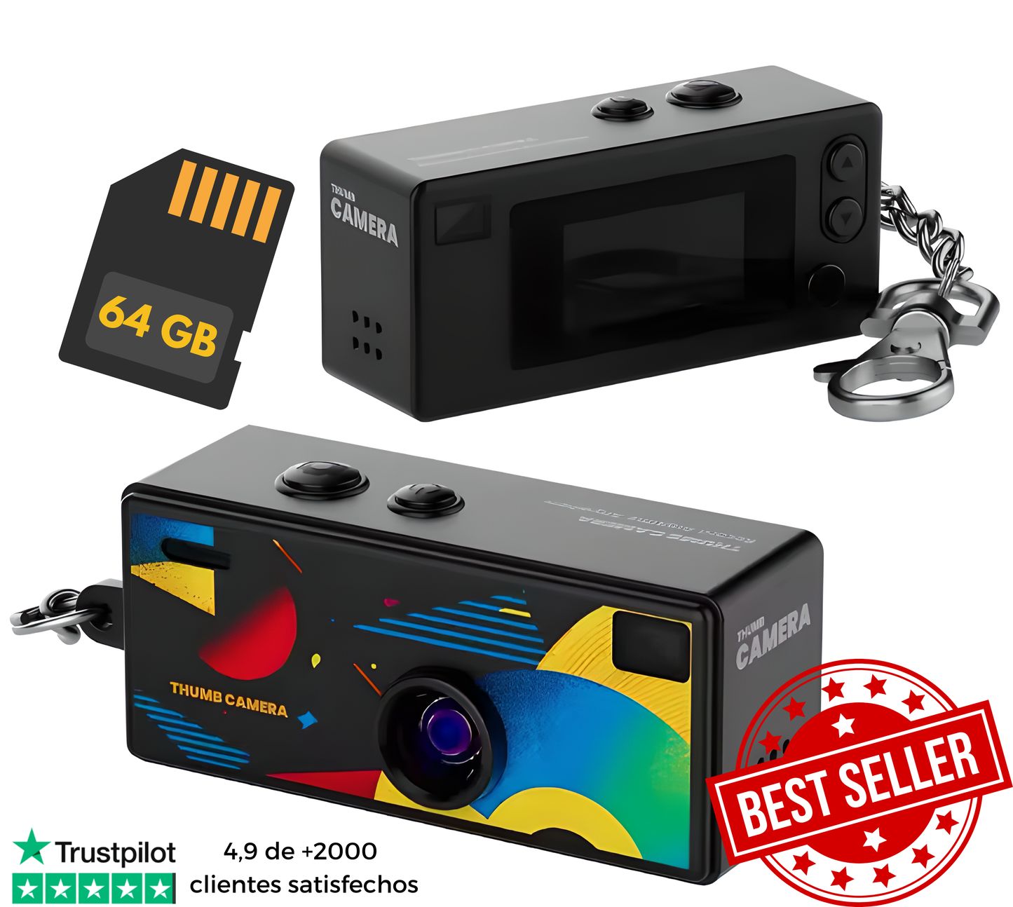 Cámara Retro KeyCam + Memoria Micro SD