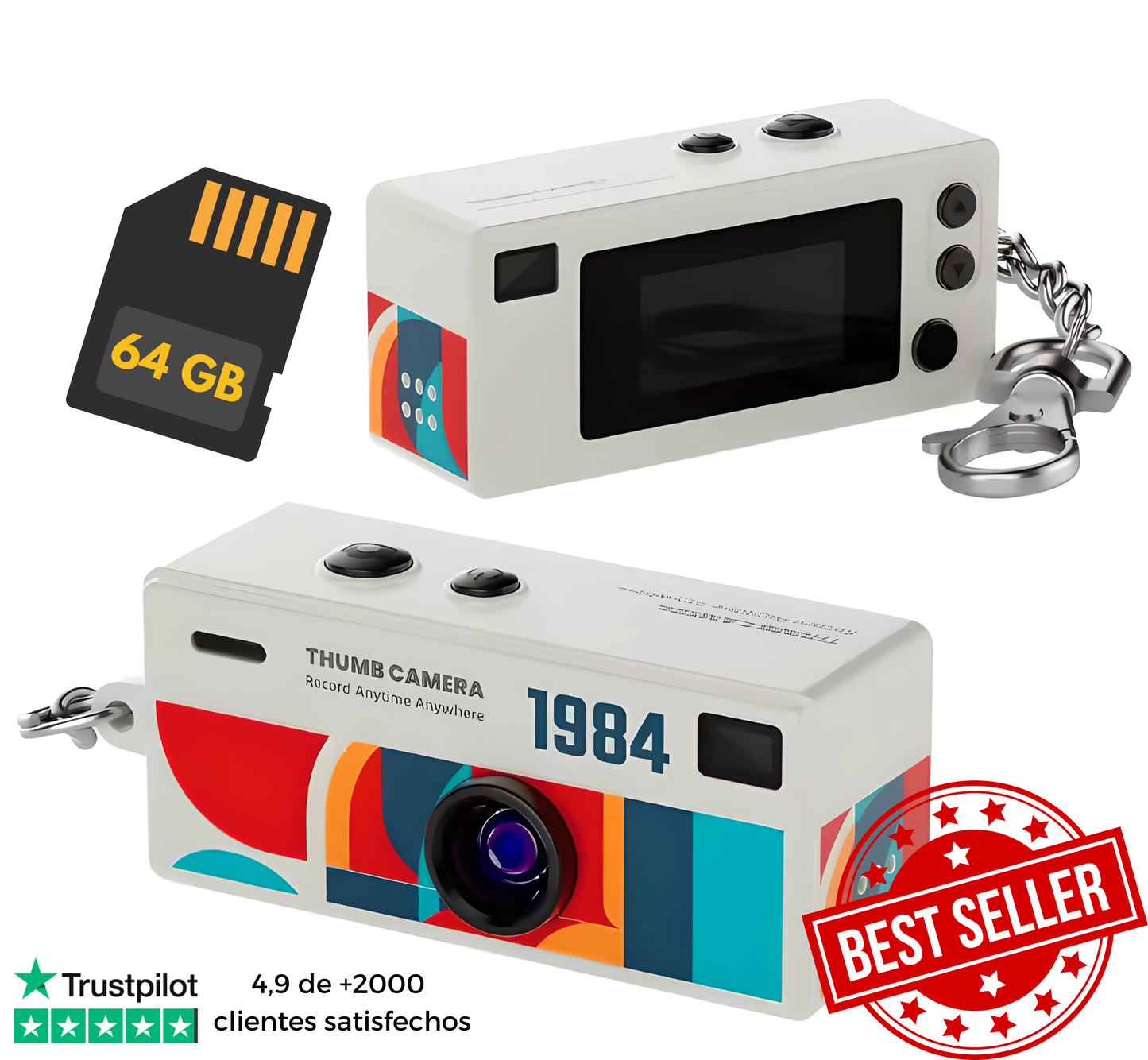 Cámara Retro KeyCam + Memoria Micro SD